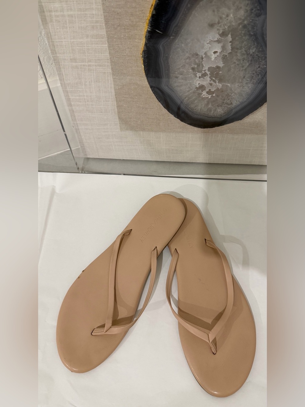 Cynthia Rowley Minimal Nude Flip-Flop Women Sandals - Size 9.5